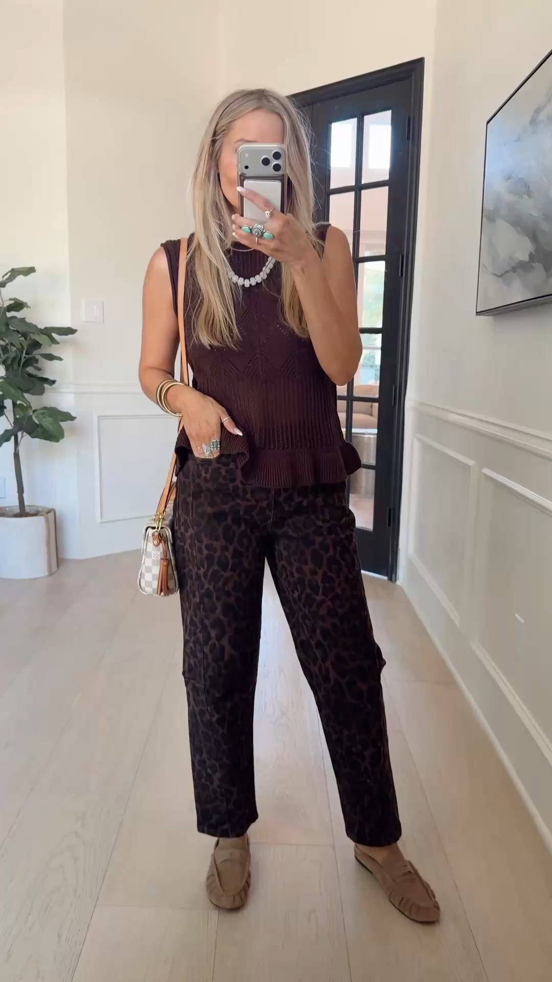 Head to toe Wallymarto 😍 loving these dark leopard pants paired with the cutest knit top.

Wearing size small + 4 (my tts)

5’5” // 120 ish lbs

#LTKdayinmylife #LTKootd #LTKgrwm
