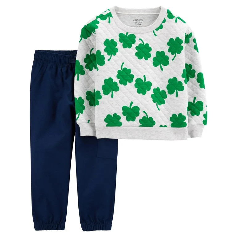Carter's Child of Mine Toddler Boy St. Patrick's Day Outfit Set, 2-Piece, Sizes 12M-5T | Walmart (US)