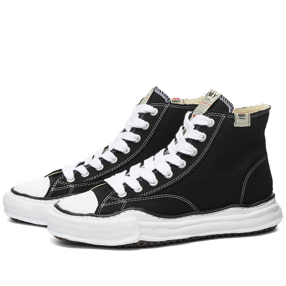 Mihara Men's Peterson High Original Sole Canvas Sneaker Black | END. Clothing