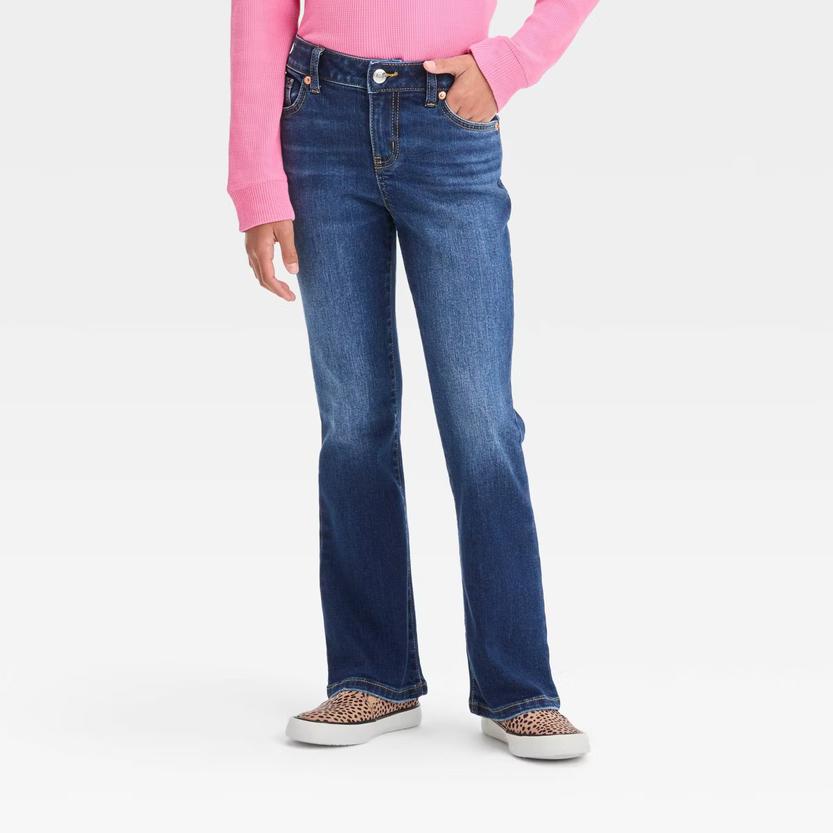 Girls' Mid-Rise Flare Jeans - Cat & Jack™ | Target