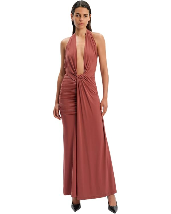 BARDOT INES Halter Neck Maxi Dress, Formal Maxi Dresses for Women | Amazon (US)