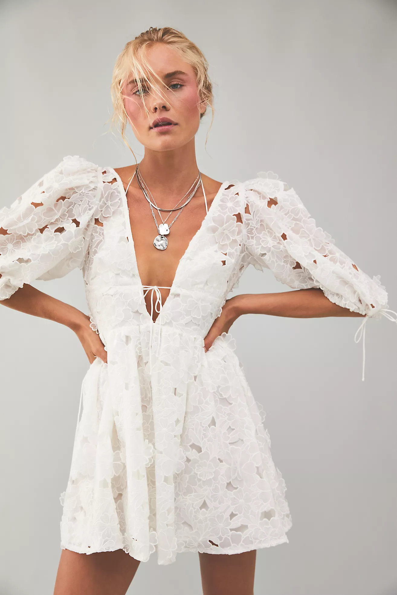 For Love & Lemons Serena Mini Dress - White Dresses - White Dress | Free People (Global - UK&FR Excluded)