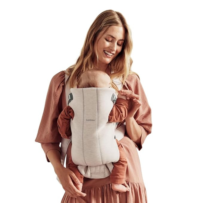 BabyBjörn Baby Carrier Mini, 3D Jersey, Light Beige | Newborn Carrier (7-25 lbs), Ergonomic, Eas... | Amazon (US)
