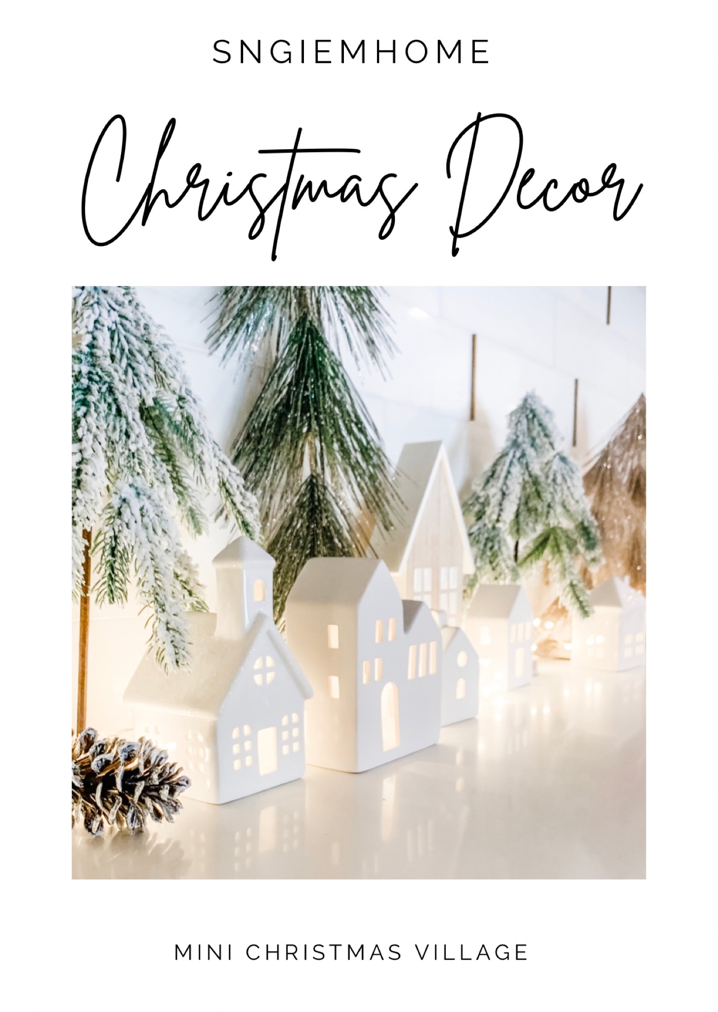 Clean and classic white Christmas Village for any shelf, counter  or table centerpiece. #LTKchristmas #LTKkitchen 

#LTKhome #LTKstyletip #LTKHoliday