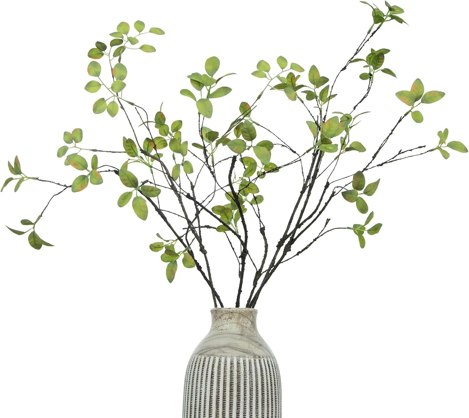 24" 5Pcs Fake Greenery Stems Artificial Ficus Branches Fake Plants for Home Office Table Vase Fil... | Walmart (US)