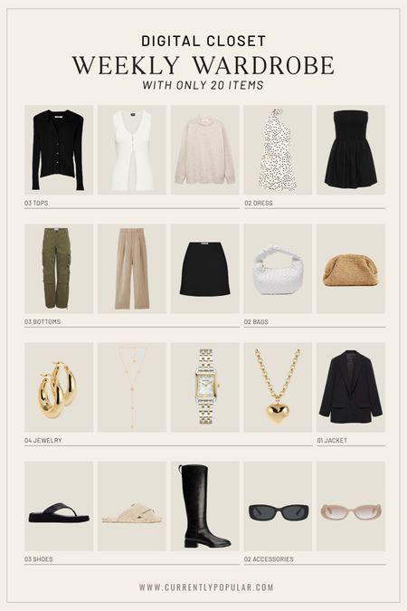 Weekly Wardrobe with only 20 items

#LTKShoeCrush #LTKItBag #LTKStyleTip