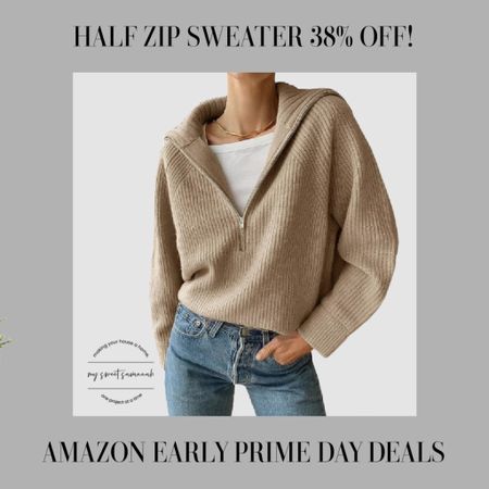 Half zip sweater perfect for fall weather! Amazon early prime day deals! 

#LTKHolidaySale #LTKxPrime #LTKGiftGuide
