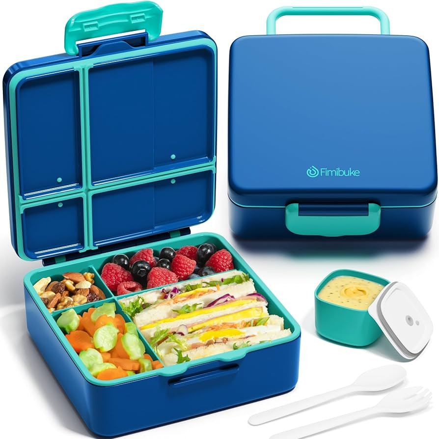 Fimibuke Bento Lunch Box for Kids, Leak Proof Toddler Bento Box with 4 Compartments BPA Free Dish... | Amazon (US)