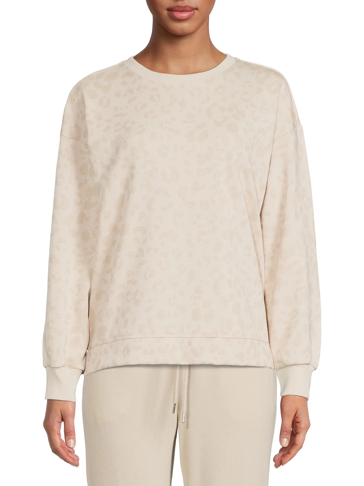 Time and Tru Women's Foil Splatter Sweatshirt - Walmart.com | Walmart (US)