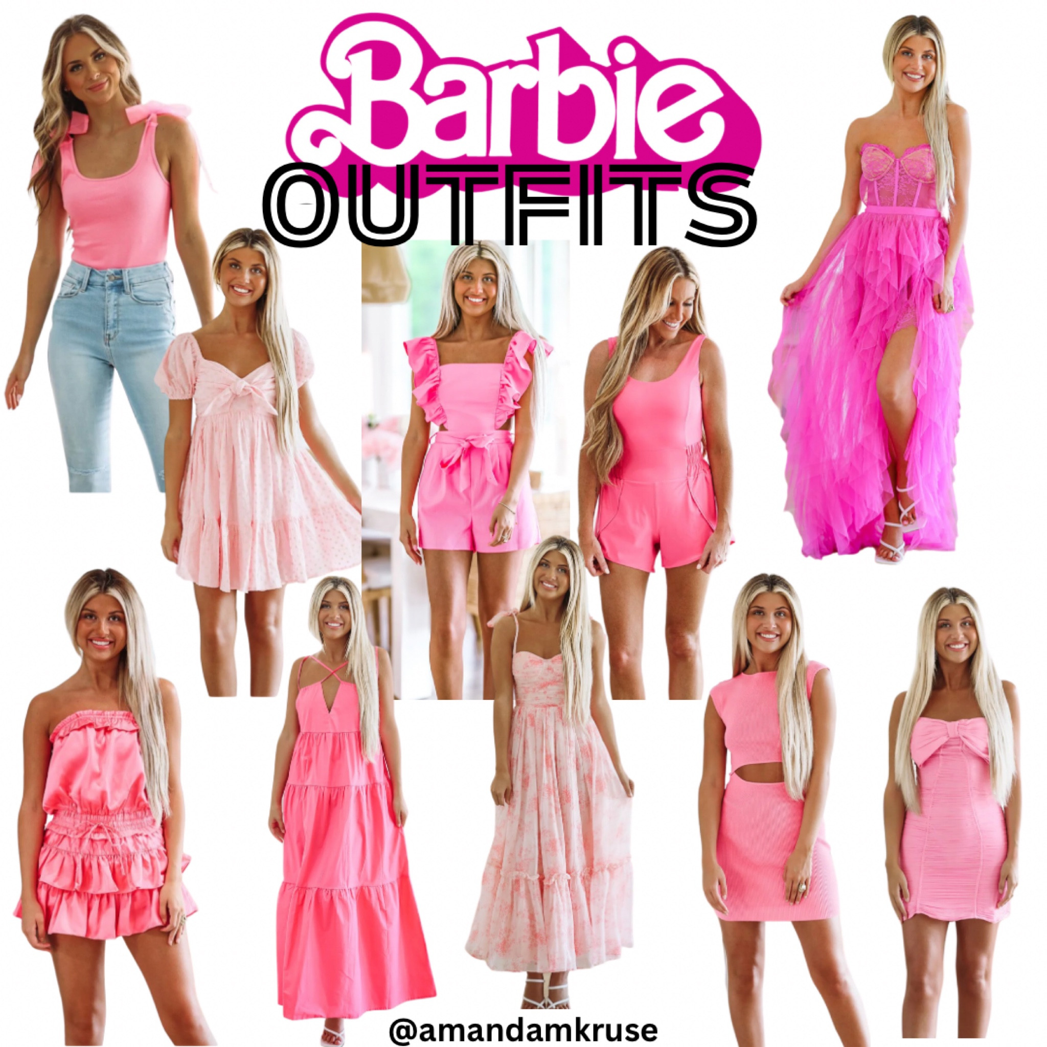 Barbie. Barbie movie. Barbie outfits. Pink top. Pink dress. Pink romper. Maxi dress. Tulle dress. Cutout dress. Ruffle dress.


#LTKunder50 #LTKFind #LTKunder100