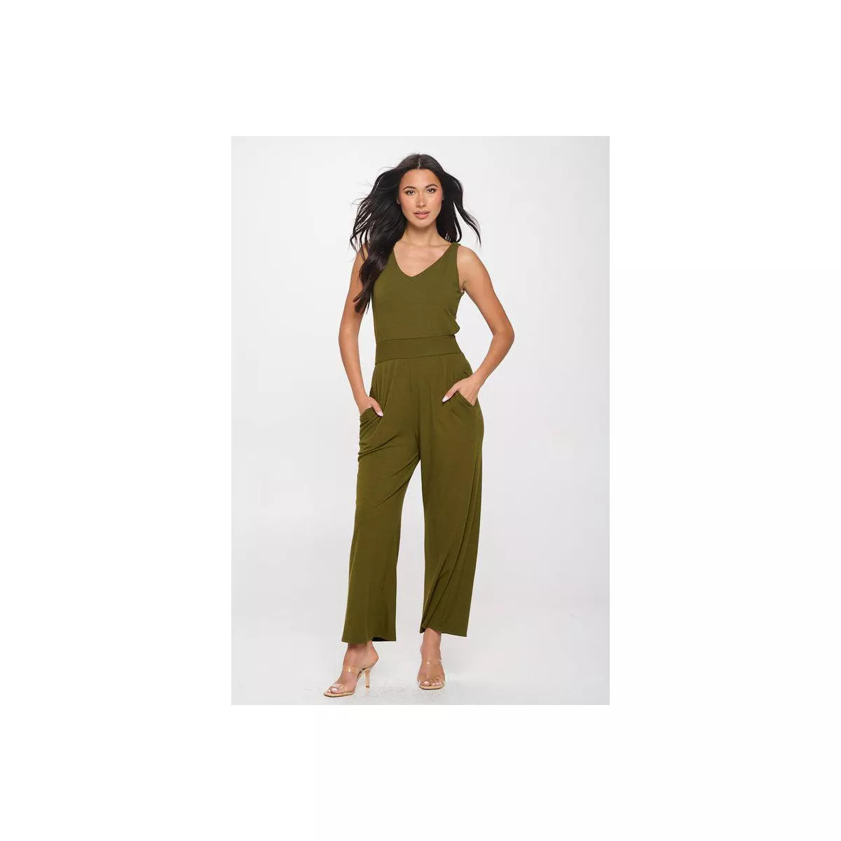 WEST K Women's Brooklyn Ribbed V-Neck Tank Jumpsuit | Target