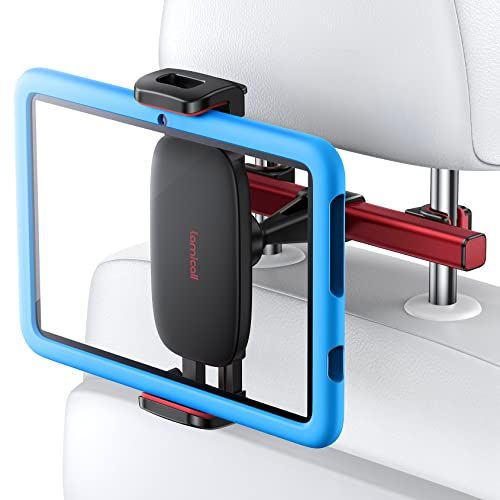 Lamicall Car Tablet Mount, Headrest Tablet Holder - Car Back Seat Travel Tablet Stand for Kids, Compatible with iPad Pro Air Mini, Galaxy Tab, Fire HD, 4.7-13" Cell Phone, Tablets and Devices, Red | Amazon (US)
