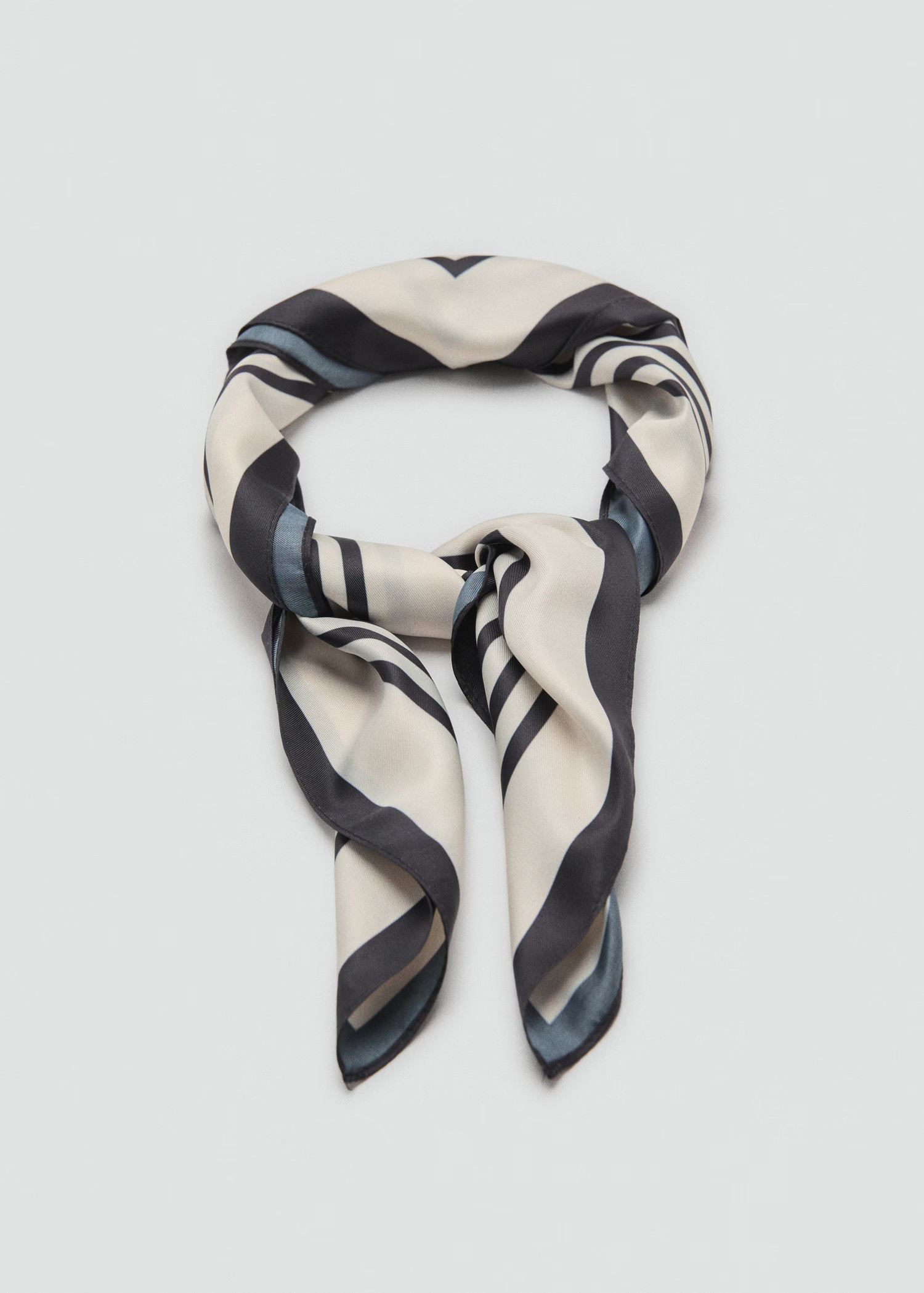 Geometric stripe-print scarf | Mango (US/MX/AU)