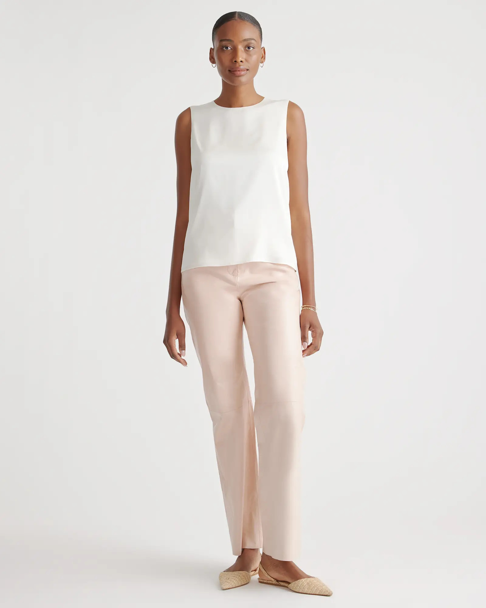 Washable Stretch Silk Shell Tank | Quince