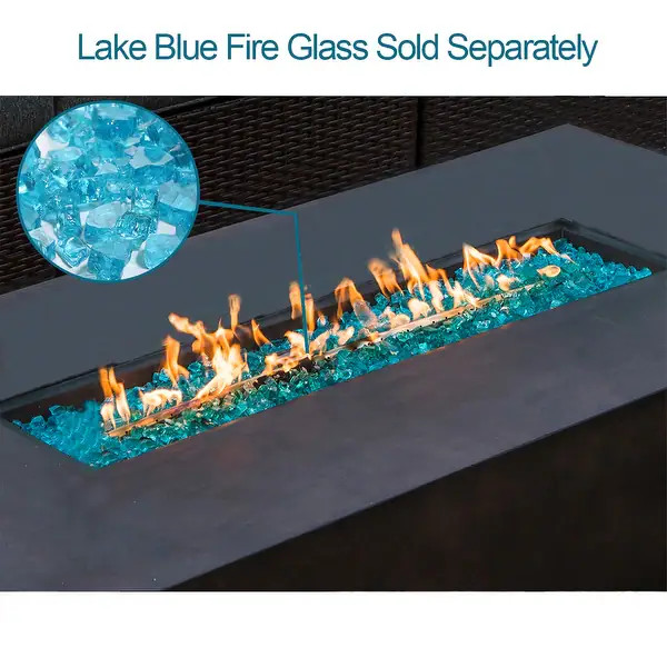 COSIEST Outdoor Rectangle Propane Fire Pit Table | Bed Bath & Beyond