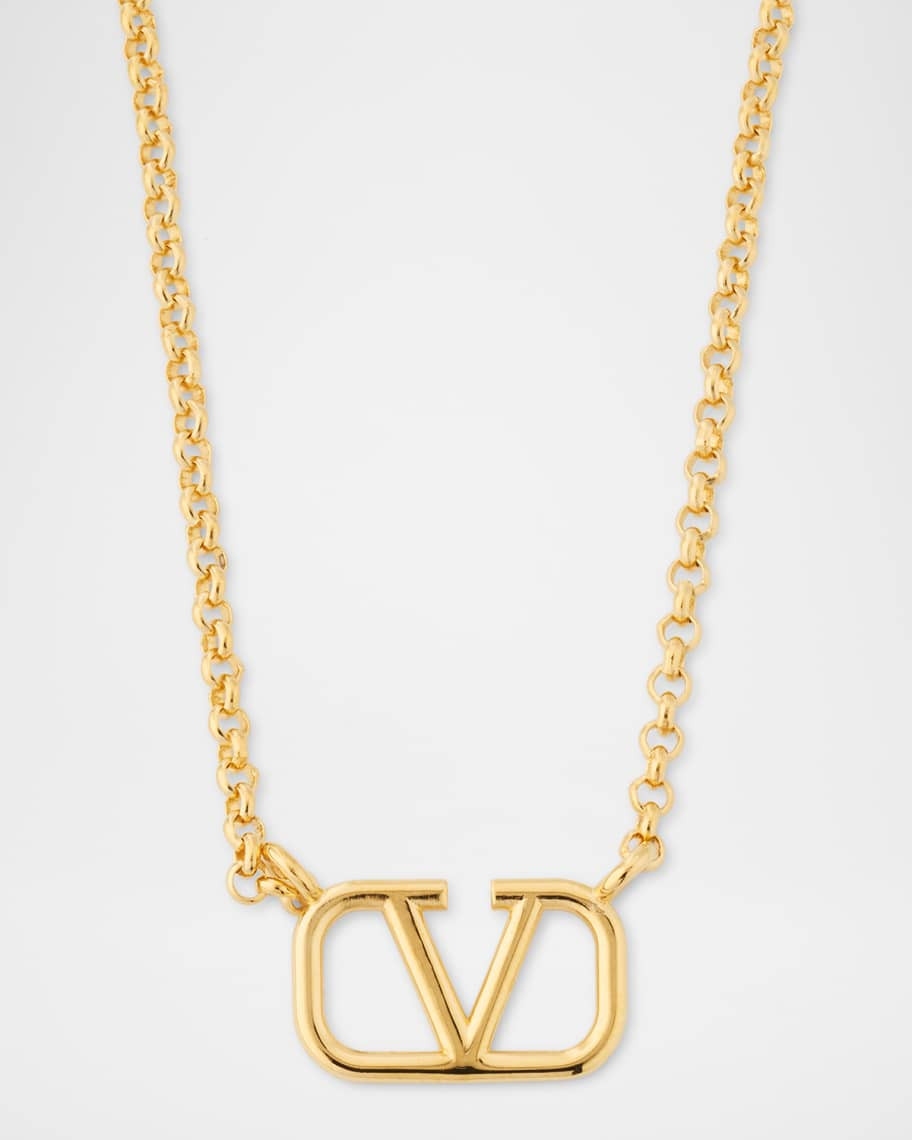 VLogo Signature Pendant Necklace | Neiman Marcus
