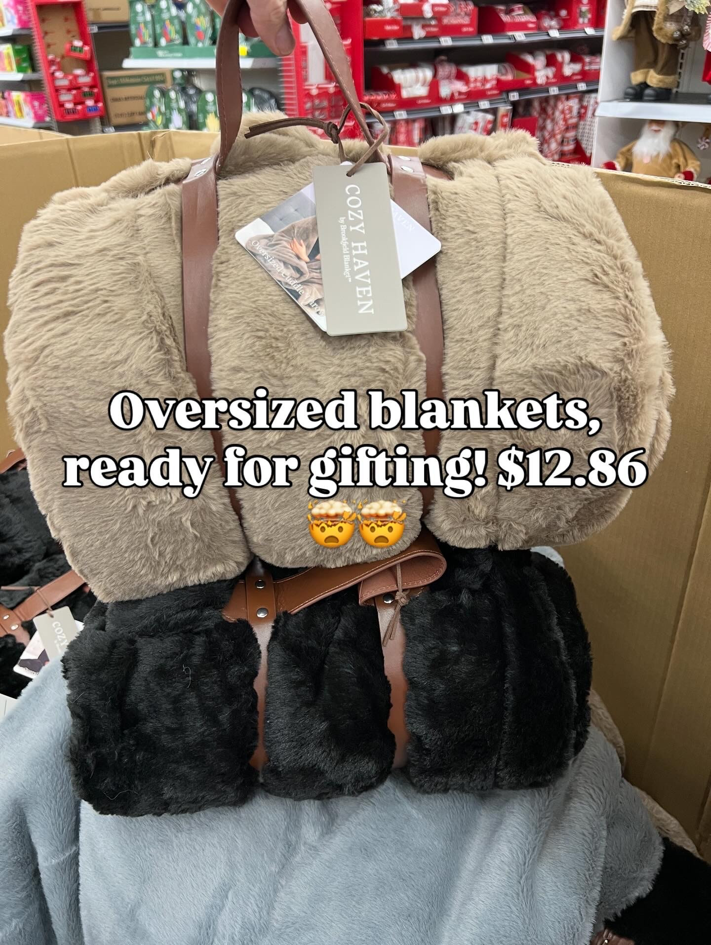 Oversized blankets at Walmart, I was impressed by how big these actually are when I saw them in person (someone else had unfolded one! Lol). Only $12.86. #walmarthome 

#LTKHoliday #LTKGiftGuide #LTKHome