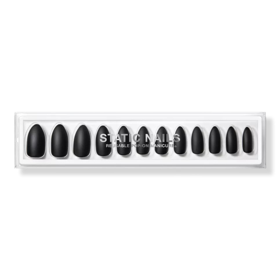 Static NailsCaviar Almond Reusable Pop-On Manicures | Ulta