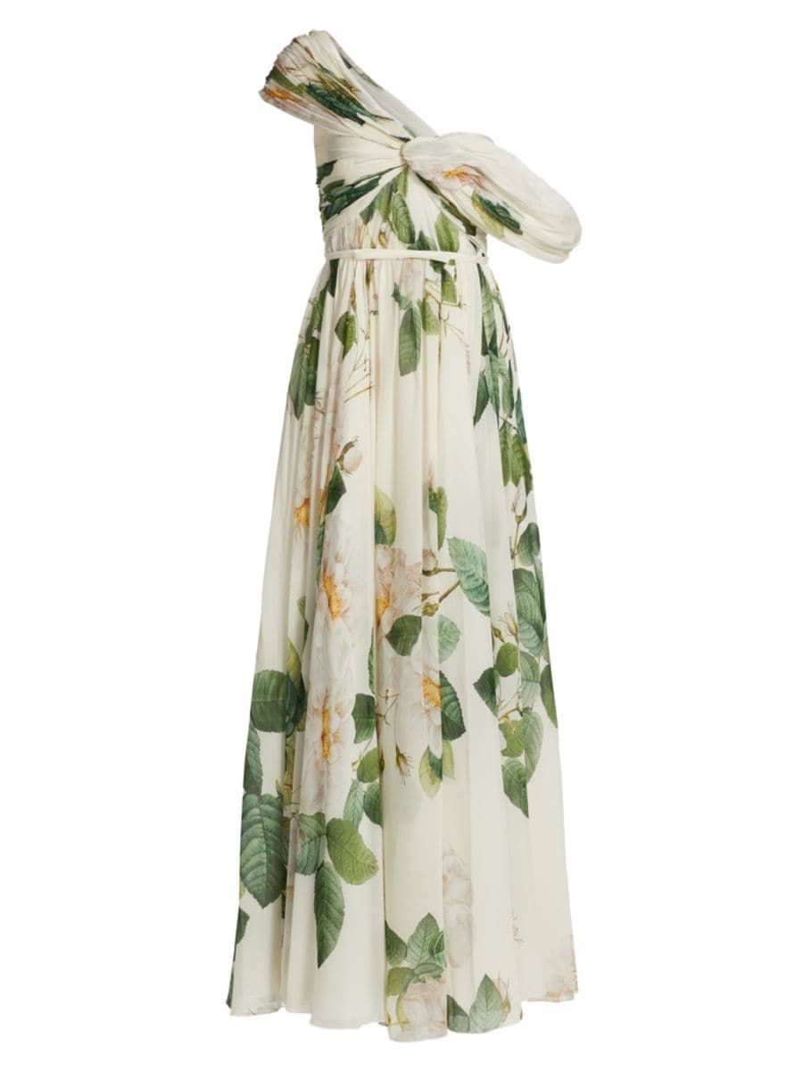 Florla Silk Georgette Off-The-Shoulder Gown | Saks Fifth Avenue