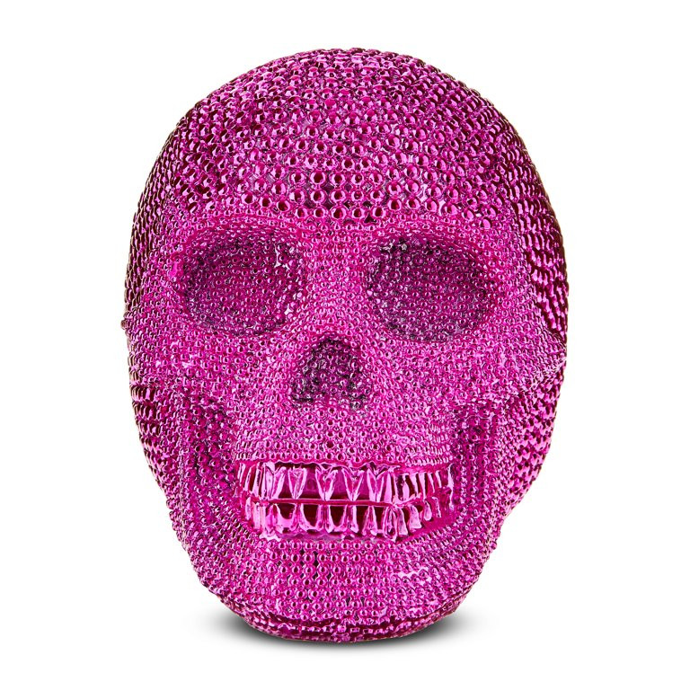 Beaded Skull Tabletop Decor, Pink, 7.1", Halloween by Way To Celebrate | Walmart (US)