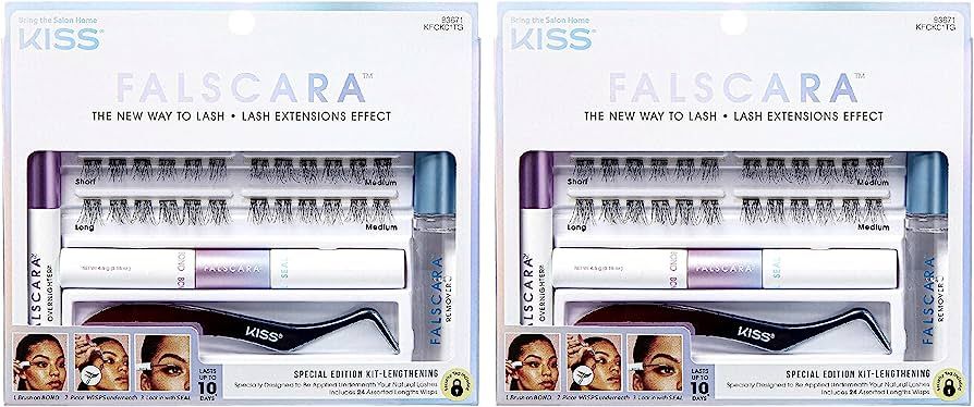 Kiss Falscara Special Edition Kit Lengthening 24 Asst Lashes (Pack of 2) | Amazon (US)