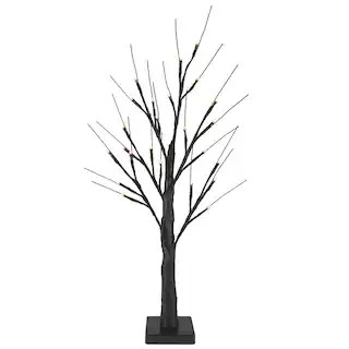 24" LED Lighted Black Halloween Twig Tree, Warm White Lights | Michaels | Michaels Stores