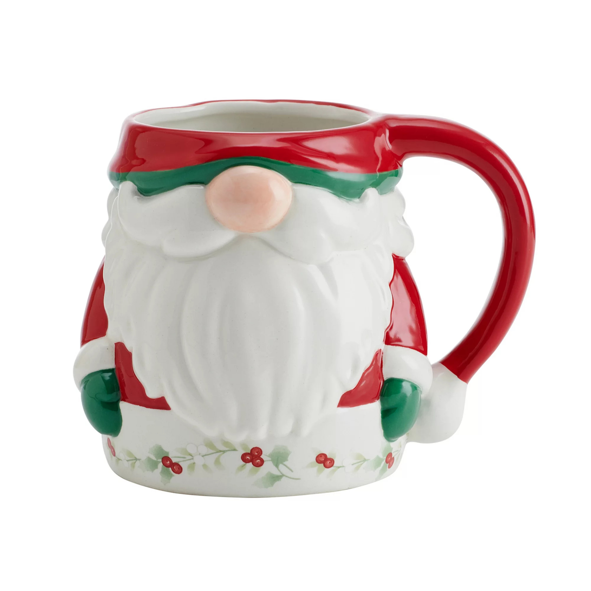 Pfaltzgraff Winterberry Santa 16-oz. Figural Mug Santa | Kohl's