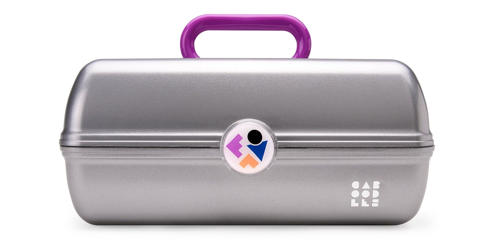 Caboodles On-The-Go-Girl Classic Cosmetic Case, Silver Shimer and Magenta - Walmart.com | Walmart (US)