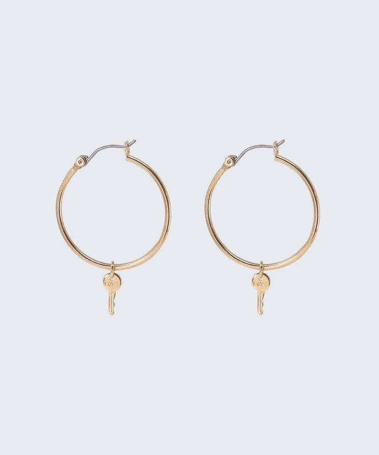 Medium Thin Hoop Earrings | The Giving keys