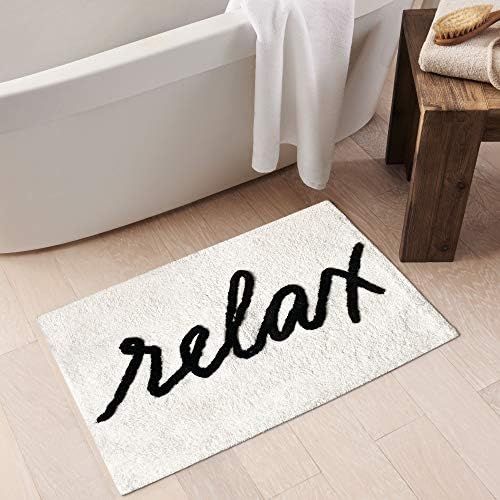 Elrene Home Fashions Relax Word Novelty Soft Plush Absorbent Mat/Rug for Bath Tub, Shower, Vanity... | Amazon (US)
