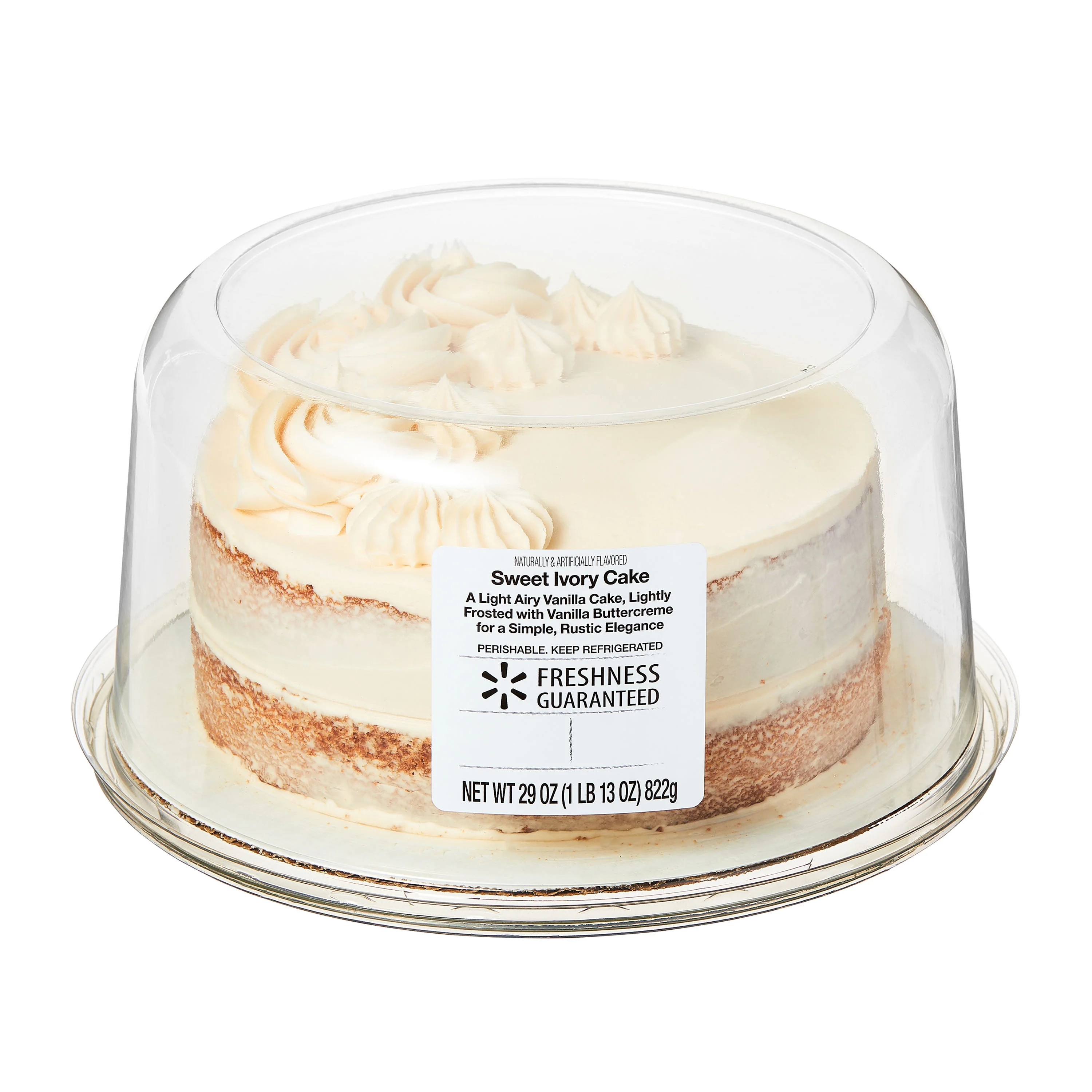 Freshness Guaranteed 7" Sweet Ivory White Cake, 29 oz (Refrigerated) | Walmart (US)