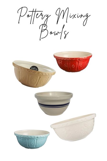 I love using pottery mixing bowls and crock mixing bowls in our farmhouse kitchen. They are beautiful but yet so useful  