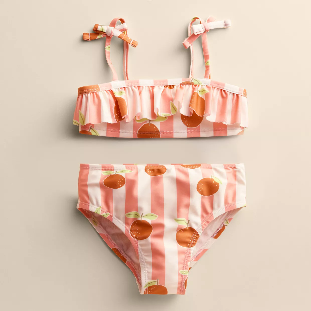 Girls 4-12 Little Co. by Lauren Conrad Ruffled Tie-Shoulder Bikini Set | Kohl's