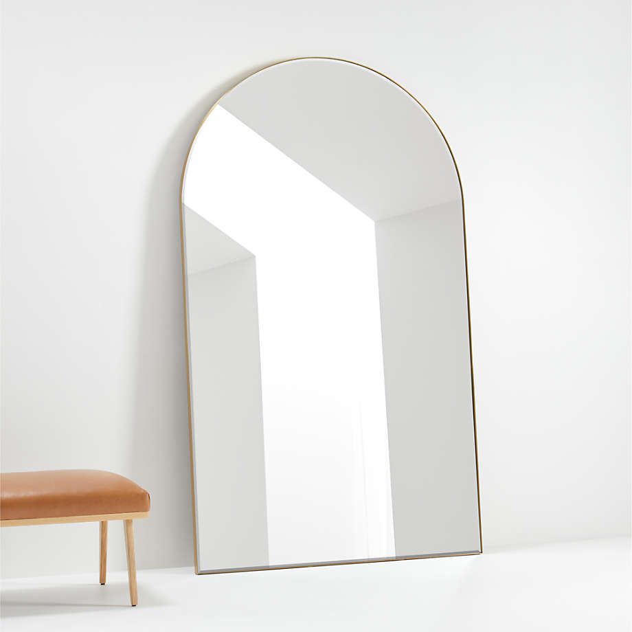 Edge Extra-Large Black Arch Oversized Floor Mirror + Reviews | Crate & Barrel | Crate & Barrel