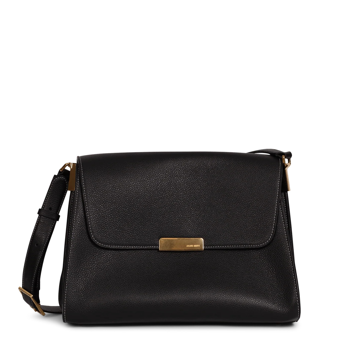 Amelot - Black Pebble Leather | ATELIERS AUGUSTE