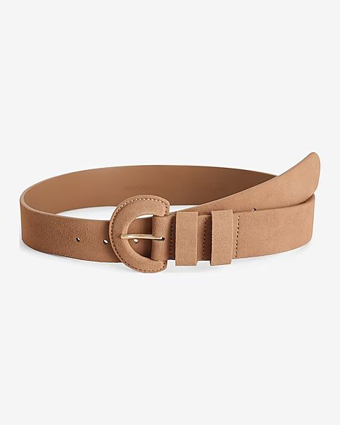 Suede Covered Buckle Belt | Express