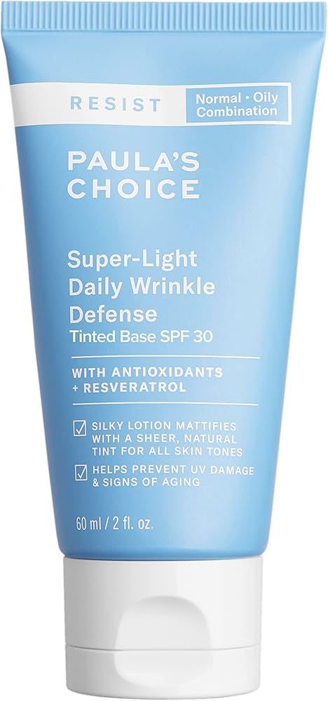 Paula's Choice RESIST Super-Light Daily Wrinkle Defense SPF 30 Matte Tinted Face Moisturizer, UVA... | Amazon (US)
