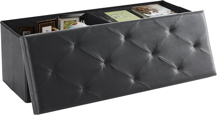 DUMOS 43 Inch Folding Storage Ottoman Bench, Large Ottoman with Storage | Amazon (US)