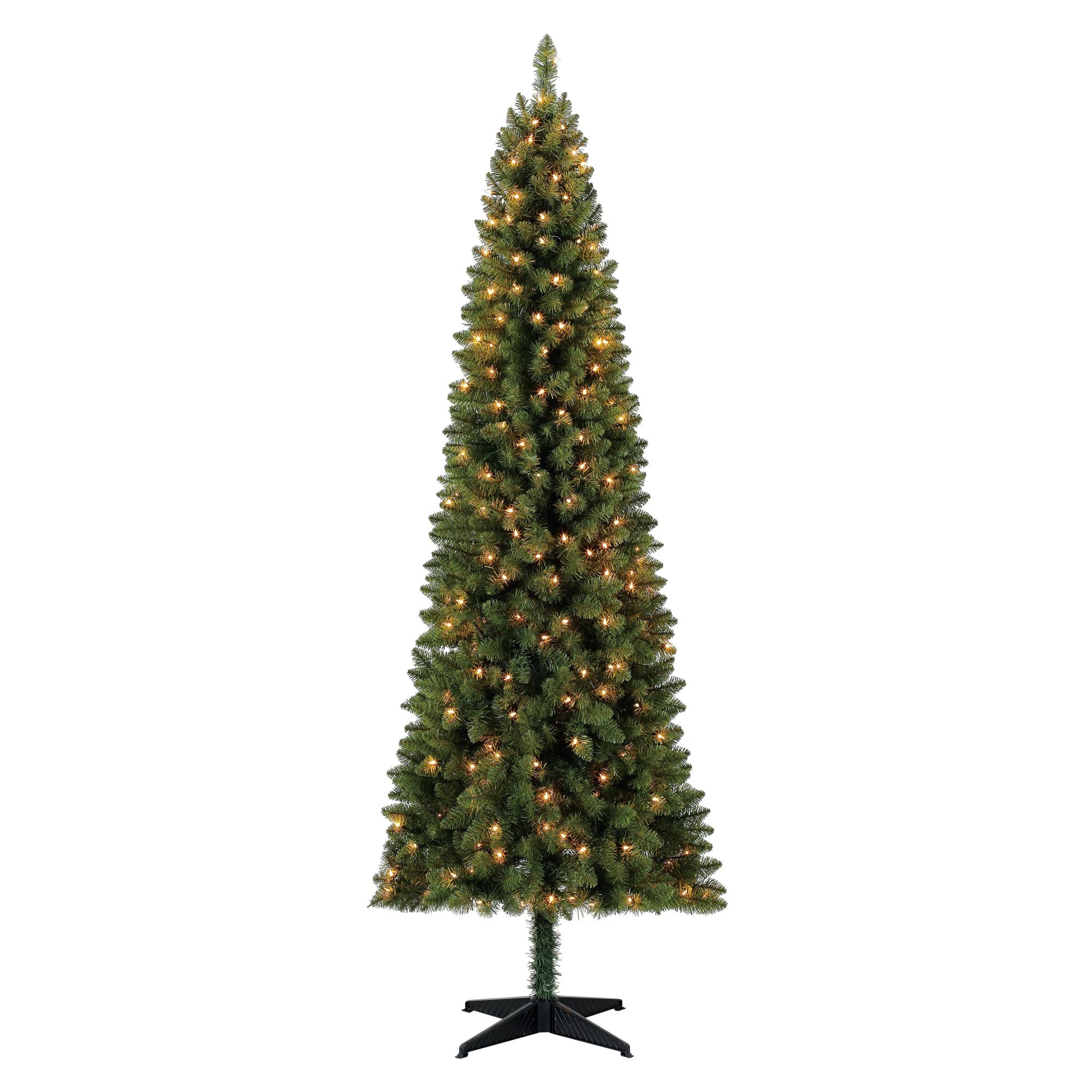 Holiday Time Pre-Lit 7' Brinkley Pine Artificial Christmas Tree, Clear-Lights | Walmart (US)