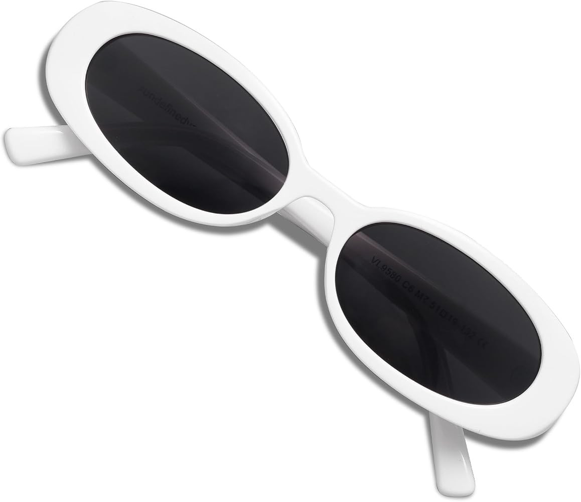 VANLINKER Polarized Retro Oval Sunglasses for Women and Men Small 90s Style VL9580 | Amazon (US)