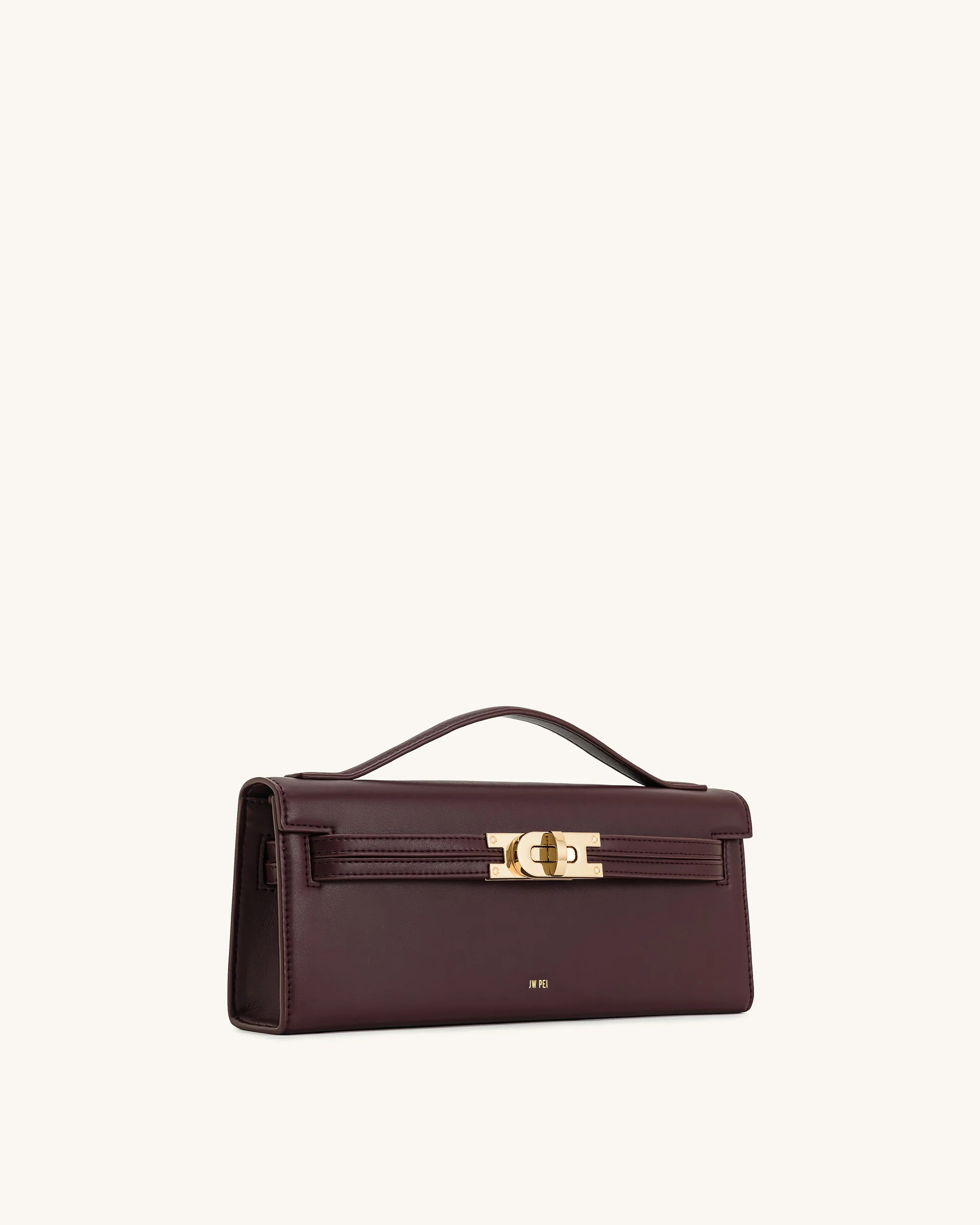 Bria Structured Top Handle Bag - Deep Burgundy | JW PEI US