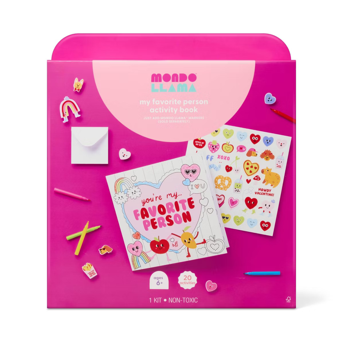 Valentine's Craft Favorite Person Keepsake Book Coloring Kit - Mondo Llama™ | Target