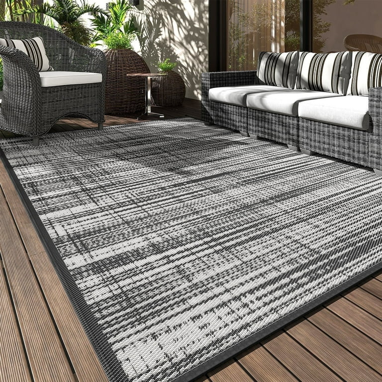 VUNATE Outdoor Rug Carpet 5'x8' Waterproof Reversible Patio Rug Portable Modern Abstract Indoor O... | Walmart (US)