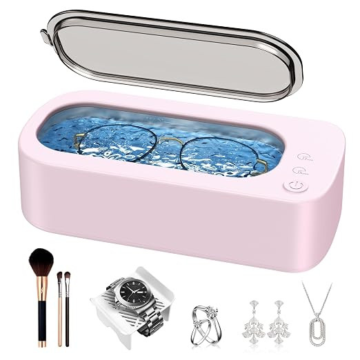 Ultrasonic Jewelry Cleaner Machine: 48KHz Ultra Sonic Cleaner for Jewelry,Eyeglass,Rings,Watch Ba... | Amazon (US)