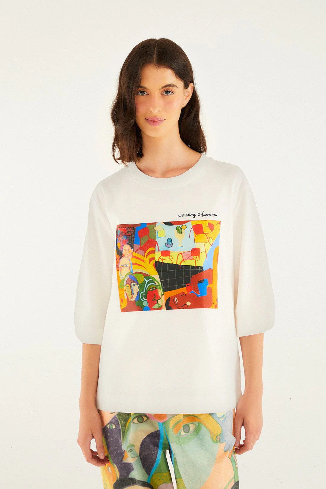 Popular Cafe Organic Cotton Box T-Shirt | FARM Rio | FarmRio (US)