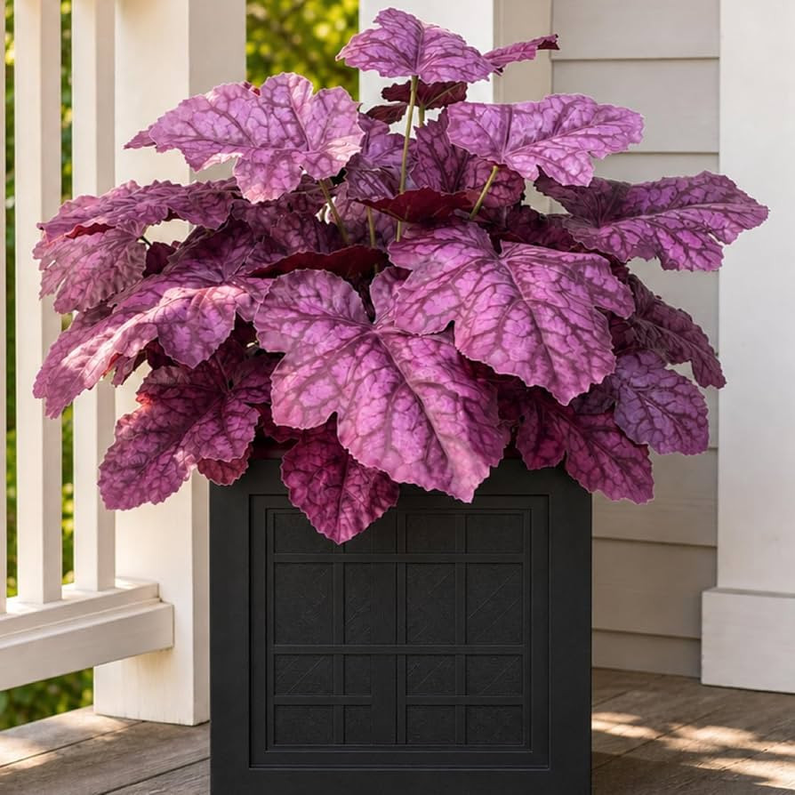 Artificial Fall Plants Fake Heuchera Greenery for Outdoor Porch Planters | Amazon (US)