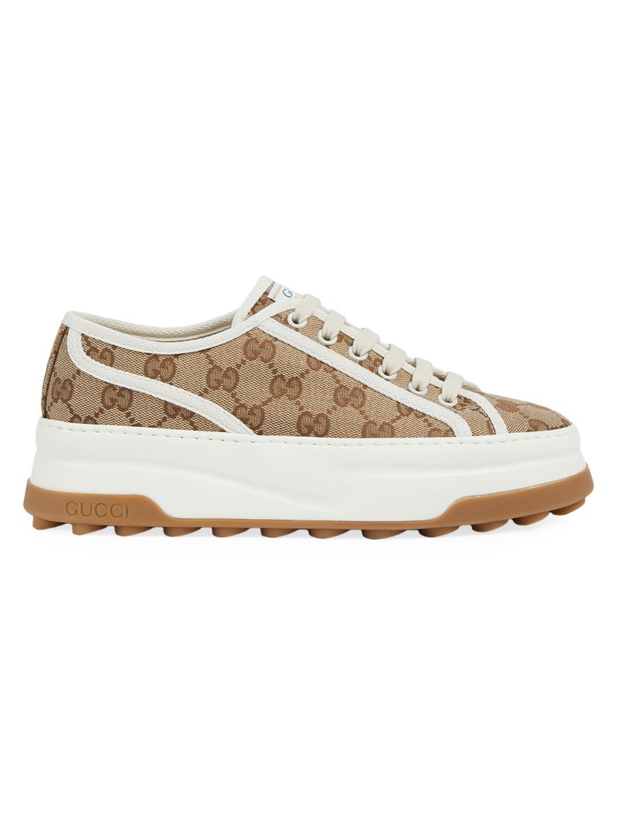 Shop Gucci Tennis Treck Low-Top Sneakers | Saks Fifth Avenue | Saks Fifth Avenue