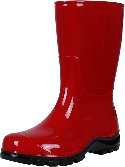 Asgard Women's Mid Calf Rain Boots Printed Waterproof Rubber Boots Short Garden Shose | Amazon (US)