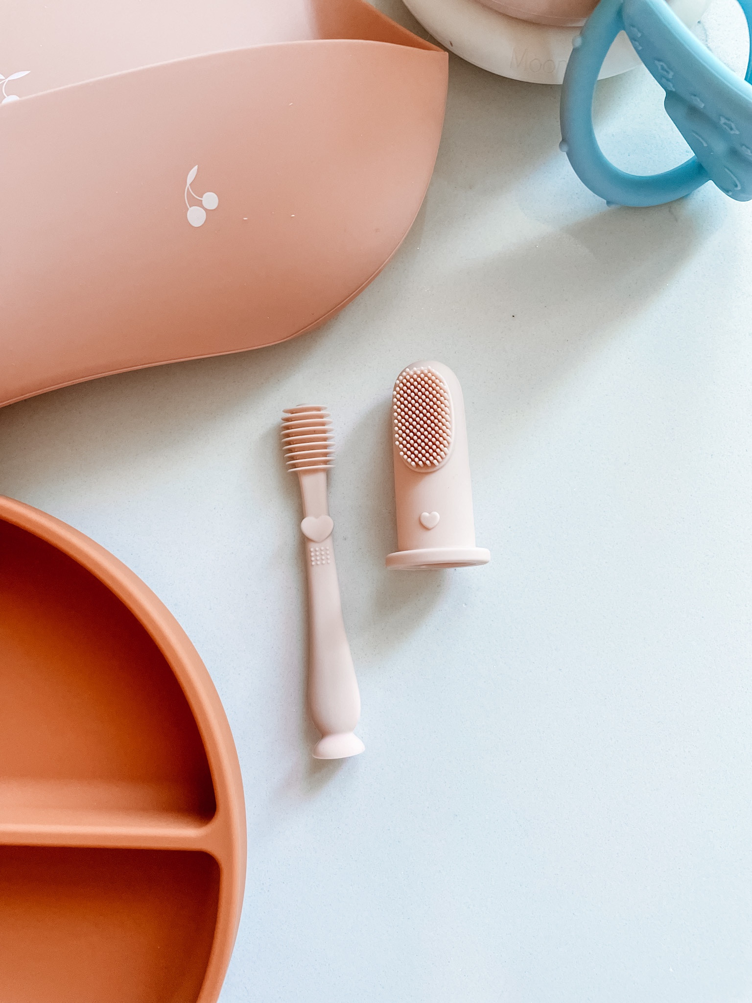 As soon as baby gets their first tooth, you can start brushing!

This baby oral cleaning kit is perfect 🤩 

Included:
•1 silicone finger toothbrush 
•1 silicone tongue cleaner 

*comes in 4 colors  

#LTKbaby #LTKHoliday #LTKCyberweek