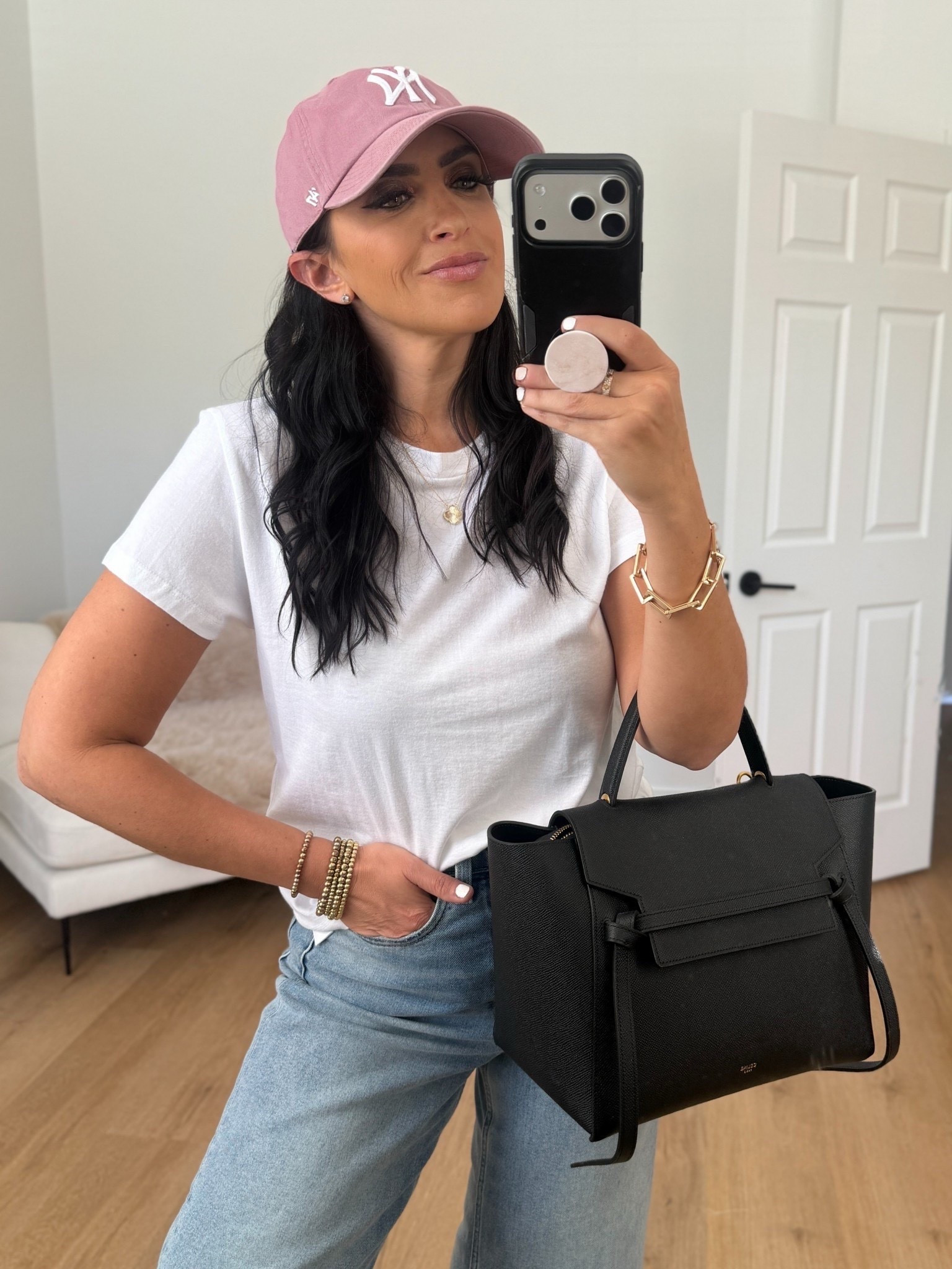 The Lila Climate Beneficial Verified Cotton Crew-Neck Tee by Splendid. I’m wearing a size Small.  